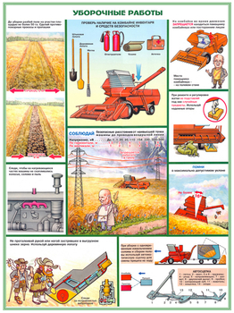 ПС11 Безопасность работ в сельском хозяйстве (пластик, А2, 5 листов) - Плакаты - Безопасность труда - Магазин охраны труда Протекторшоп